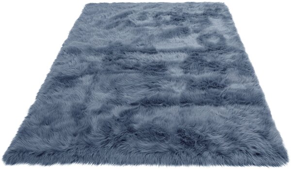 Covor Home affaire Valeria, blana artificiala, albastru inchis 80/150 cm