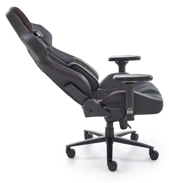 Scaun gaming BALDUR, negru, piele ecologica/metal, 80x75x129/134 cm