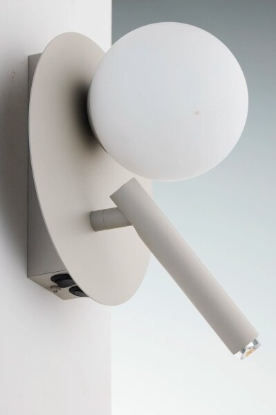 Lampă de perete cu spot HOTEL MOOD 1xG9/12W/230V + 1xG9/3W gri