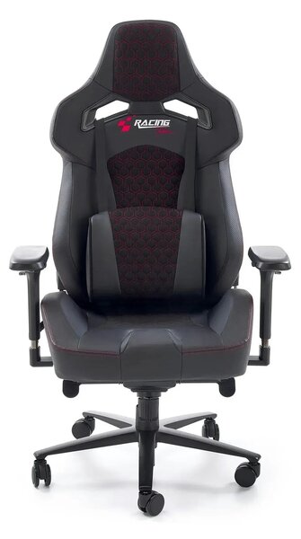 Scaun gaming BALDUR, negru, piele ecologica/metal, 80x75x129/134 cm