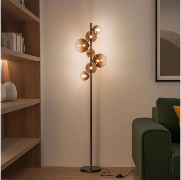 BRILAGI - Lampă LED de podea MILLA 7xG9/3W/230V maro/maro fumuriu