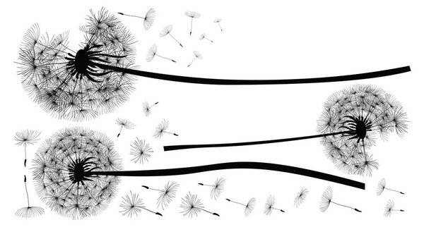 Set autocolante pentru perete Ambiance Flying Dandelions