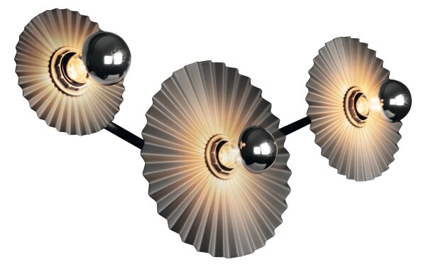 Osram - Aplica de perete PLISSEE 3xE27/15W/230V antracit