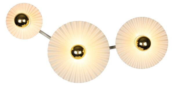 Osram - Aplica de perete PLISSEE 3xE27/15W/230V crem
