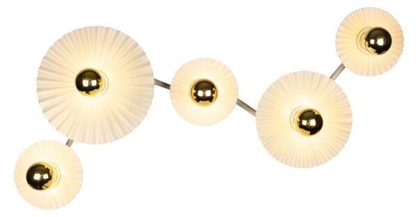 Osram - Aplica de perete PLISSEE 5xE27/15W/230V crem