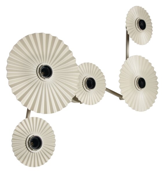 Osram - Aplica de perete PLISSEE 5xE27/15W/230V crem