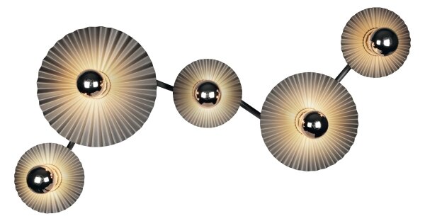 Osram - Aplică de perete PLISSEE 5xE27/15W/230V antracit