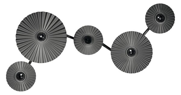 Osram - Aplică de perete PLISSEE 5xE27/15W/230V antracit