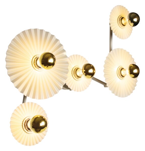Osram - Aplica de perete PLISSEE 5xE27/15W/230V crem