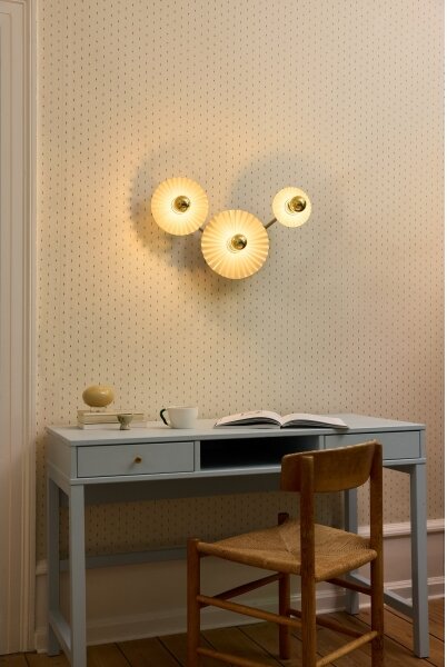 Osram - Aplica de perete PLISSEE 3xE27/15W/230V crem