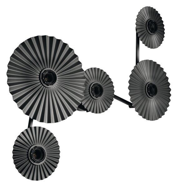 Osram - Aplică de perete PLISSEE 5xE27/15W/230V antracit