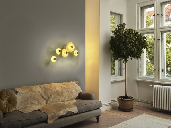 Osram - Aplica de perete PLISSEE 5xE27/15W/230V crem