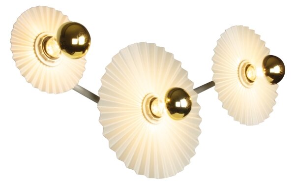 Osram - Aplica de perete PLISSEE 3xE27/15W/230V crem