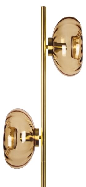Osram - Lampadar GOLD GLASS 2xE14/12W/230V auriu/bej fumuriu