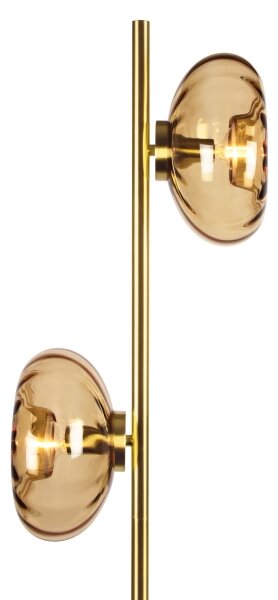 Osram - Lampadar GOLD GLASS 2xE14/12W/230V auriu/bej fumuriu