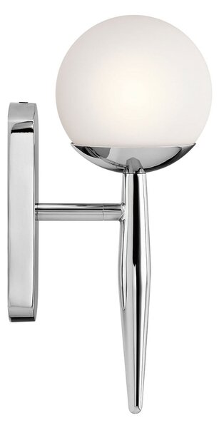 KICHLER Aplică de perete LED baie Jasper, 1 bec, Metalic, Baie, Metal, Modern, Lanterne de perete