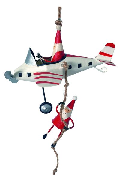 Decorațiune suspendată pentru Crăciun G-Bork Santas on Fly