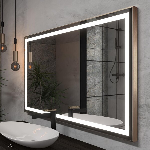 Daramio Oglindă de baie cu iluminare LED F2