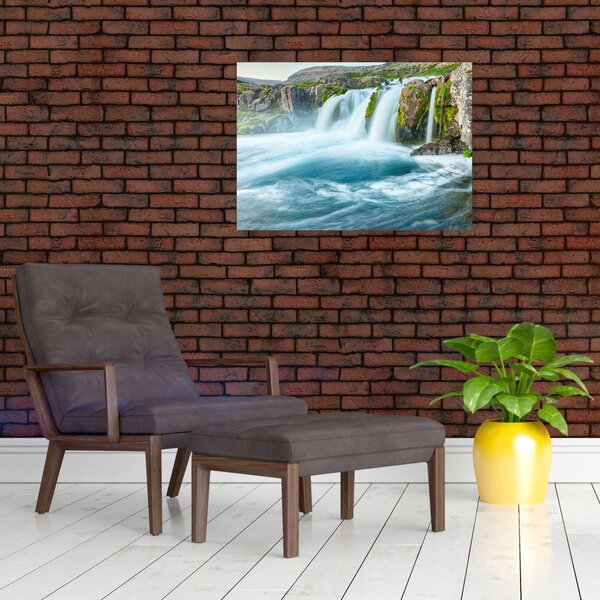 Tablou - Stânci și cascade (70x50 cm)