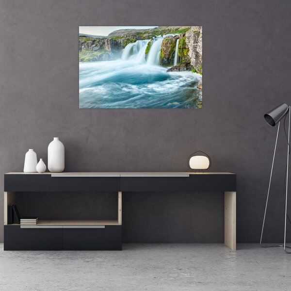 Tablou - Stânci și cascade (90x60 cm)