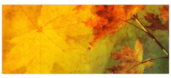 Tablou - Frunze de toamnă (120x50 cm)
