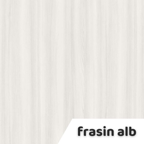 Masă universală cu picioare metalice 160 x 80 cm, frasin alb