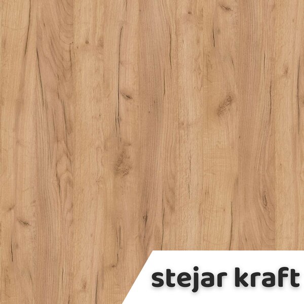 Masă universală cu picioare metalice 160 x 80 cm, stejar kraft
