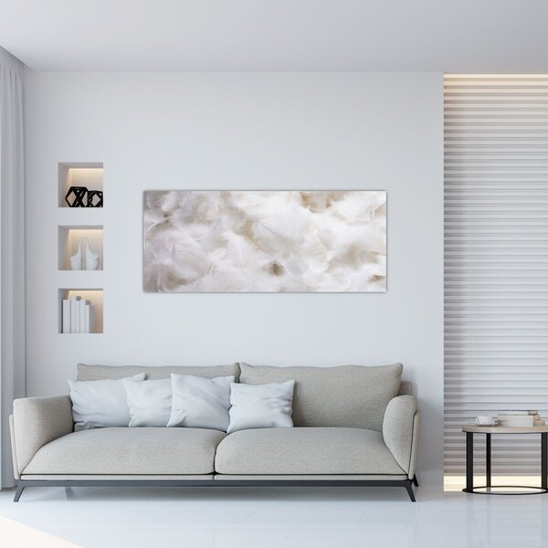 Tablou - Pene albe (120x50 cm)
