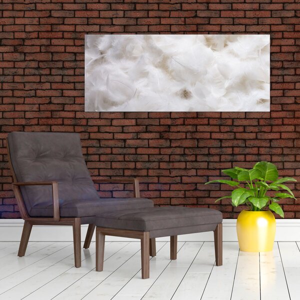 Tablou - Pene albe (120x50 cm)