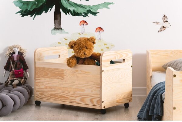 Cutie mobilă pentru depozitare din lemn de pin Adeko Kutu Bella, 60 cm