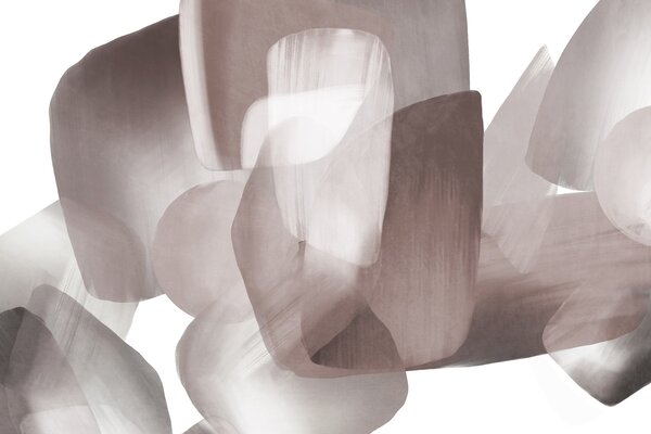 Tapet Forme abstracte texturate în culori burgund și gri discrete, cu margini moi și straturi suprapuse, Fototapet Abstract, w09642v2 : Uwalls.ro