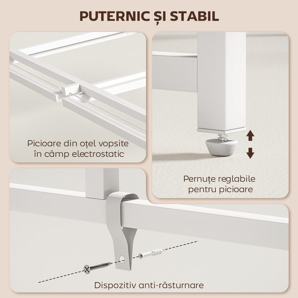 HOMCOM Masă Pliabilă Economisitoare de Spațiu cu Suport Detasabil pentru Monitor, 100x48x87,5 cm, Masă Portabilă pentru Birou, Casă și Studio, Culoare Lemn | Aosom Romania