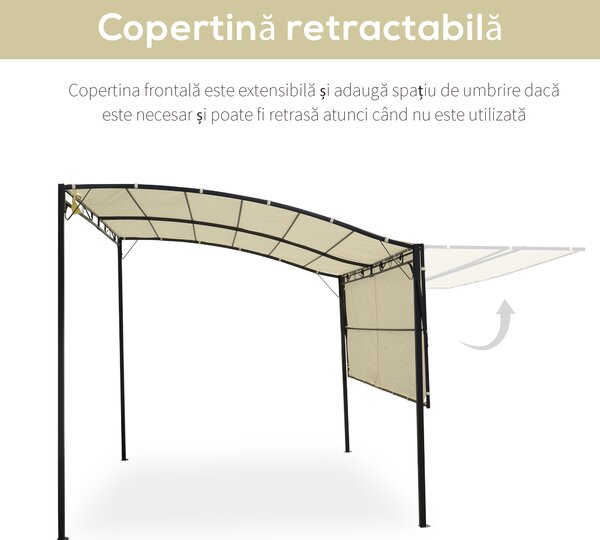 Copertina de gradina Outsunny, 300 x 250 cm, bej | Aosom Romania