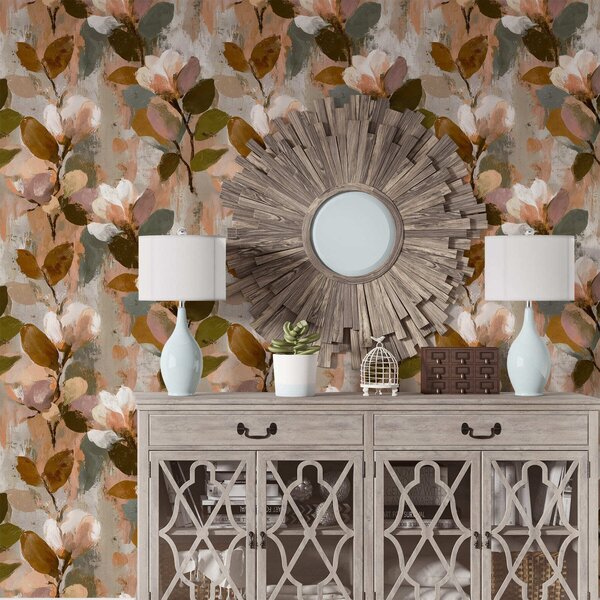 Tapet Pensule florale, Tapet flori, a00968 : Uwalls.ro