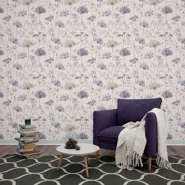 Tapet Flori sălbatice pastelate, Tapet flori, a00967 : Uwalls.ro