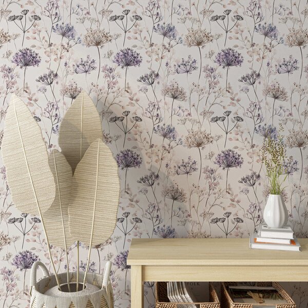 Tapet Flori sălbatice pastelate, Tapet flori, a00967 : Uwalls.ro