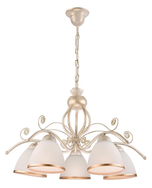 Brilagi - Lustră LED pe lanț ANTICO 5xE27/60W/230V 3000K patină albă