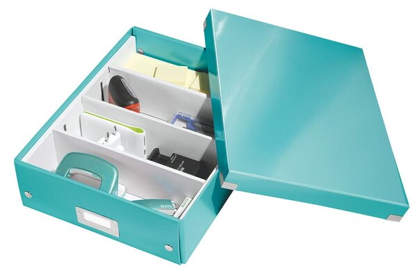 Cutie de depozitare din carton cu capac Click&Store – Leitz