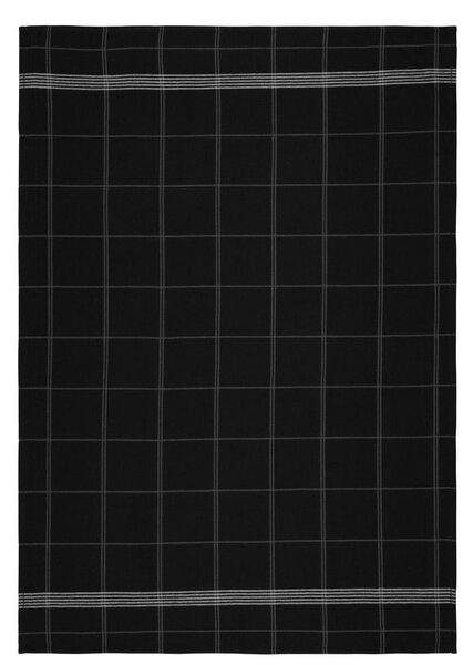 Prosop din bumbac pentru bucătărie Södahl Geometric, negru, 50 x 70 cm