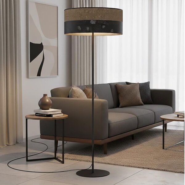 Lampadar KARBON 1xE27/15W/230V negru/maro