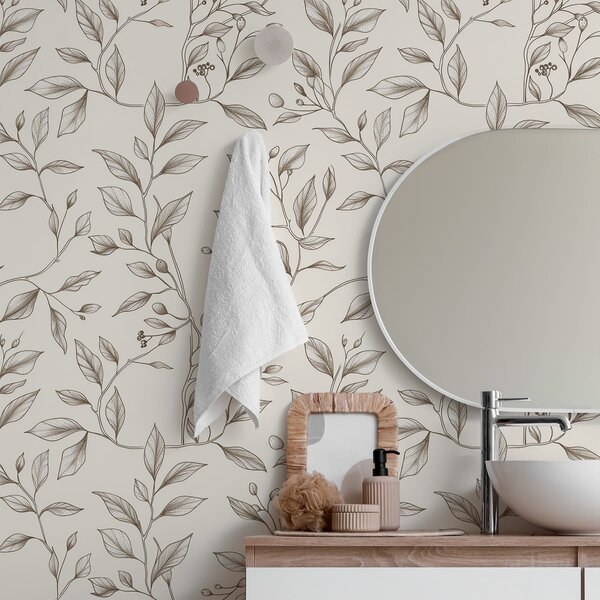 Tapet Ramuri delicate, Tapet flori, a01147 : Uwalls.ro