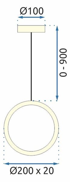 Lampă suspendată LED G112-CP Gold