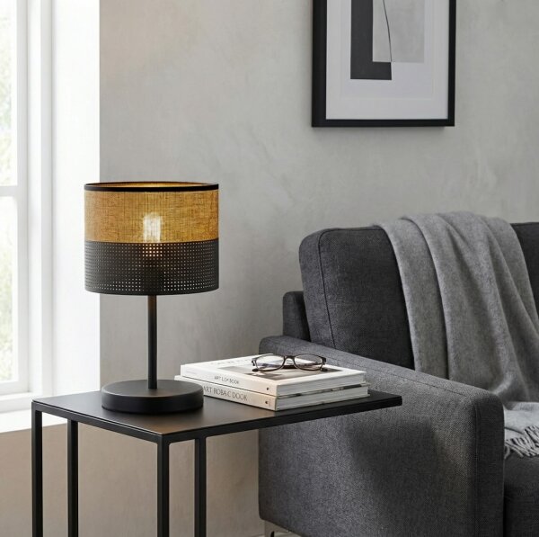 Lampă de masă KARBON 1xE27/15W/230V negru/maro