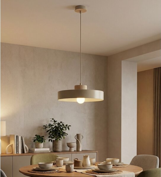 Lampă suspendată pe cablu KIVI 1xE27/15W/230V bej