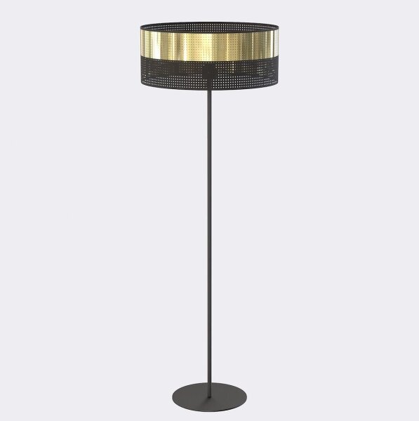 Lampă de podea LUX 1xE27/15W/230V neagră/aurie