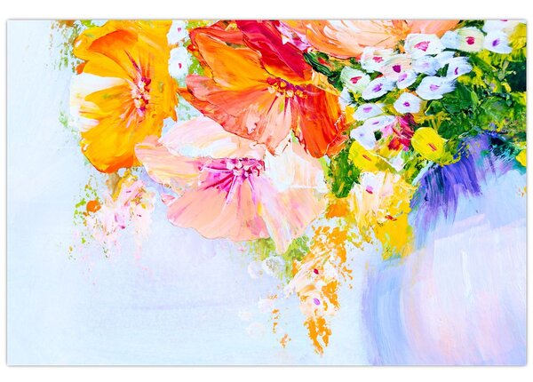 Tablou - Flori,pictură (90x60 cm)