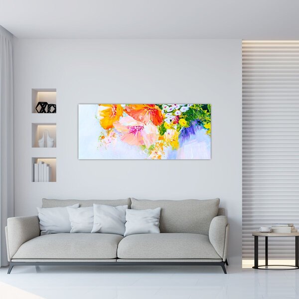 Tablou - Flori,pictură (120x50 cm)