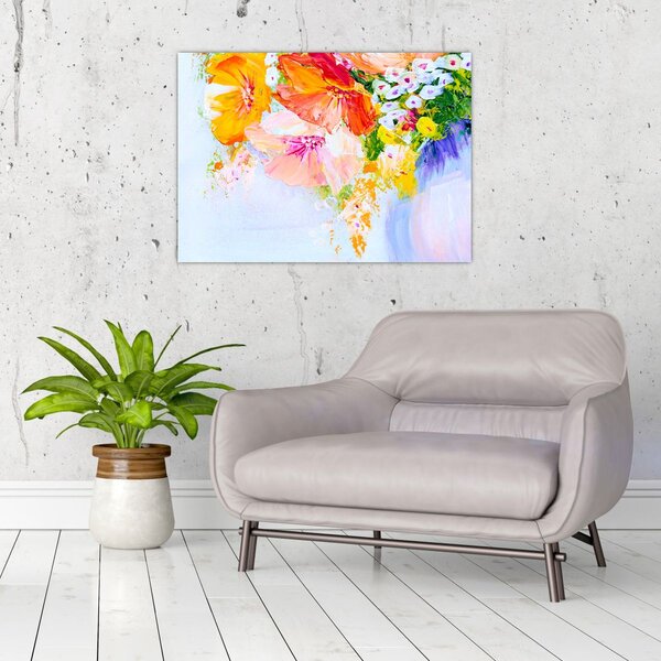 Tablou - Flori,pictură (70x50 cm)