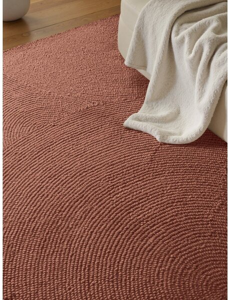 Covor teracotă țesut manual din lână 80x150 cm Calmio – Hanse Home