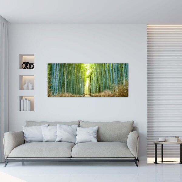 Tablou - Strada cu bambuși (120x50 cm)